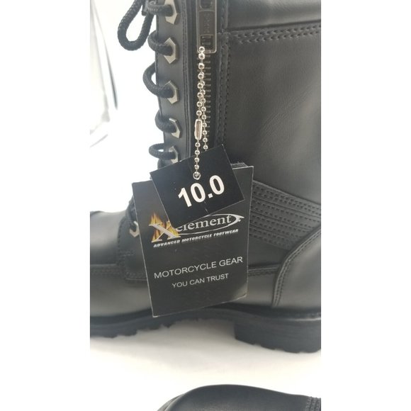 Xelement \'Impact\' 1506 Black Lace-Up Motorcycle Biker Boots Men\'s Size 10 NWT main image 6